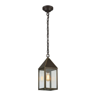 Ashford Pendant shown in the Bronze finish with a Clear shade - 9522-BZ-CL 1