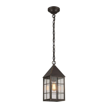 Ashford Pendant shown in the Bronze finish with a Clear shade - 9522-H-BZ-CL 1