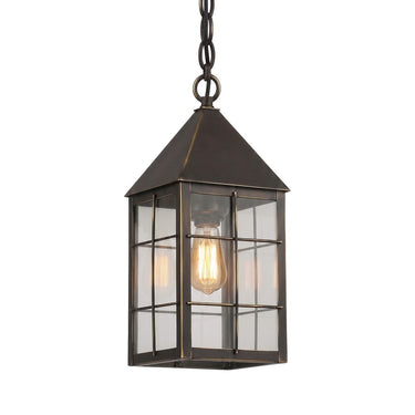 Ashford Pendant shown in the Bronze finish with a Clear shade - 9522-H-BZ-CL