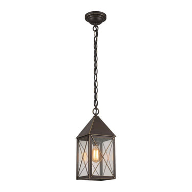 Ashford Pendant shown in the Bronze finish with a Clear shade - 9522-X-BZ-CL 1