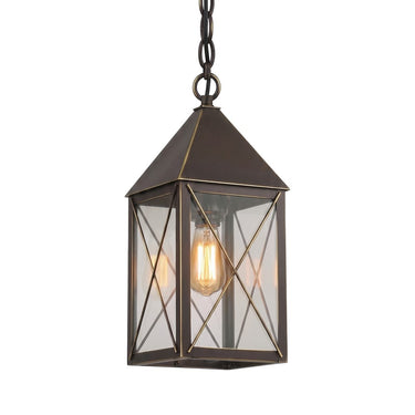 Ashford Pendant shown in the Bronze finish with a Clear shade - 9522-X-BZ-CL