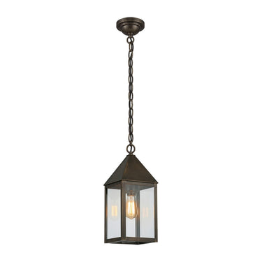 Ashford Pendant shown in the Dark Brass finish with a Clear shade - 9522-DB-CL 1
