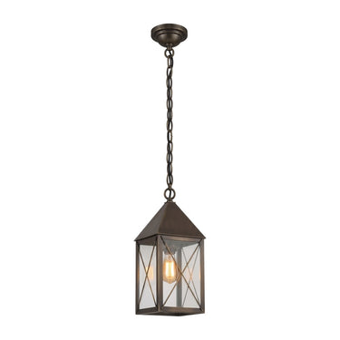 Ashford Pendant shown in the Dark Brass finish with a Clear shade - 9522-X-DB-CL 1