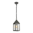 Ashford Pendant shown in the Gunmetal finish with a Clear shade - 9522-GM-CL 1