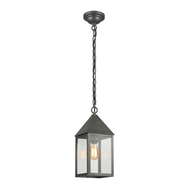 Ashford Pendant shown in the Gunmetal finish with a Clear shade - 9522-GM-CL 1