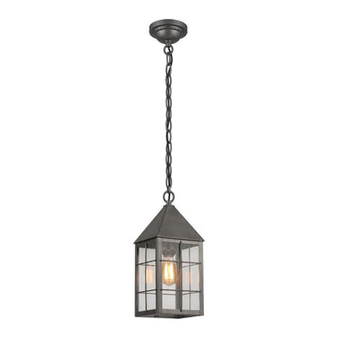 Ashford Pendant shown in the Gunmetal finish with a Clear shade - 9522-H-GM-CL 1