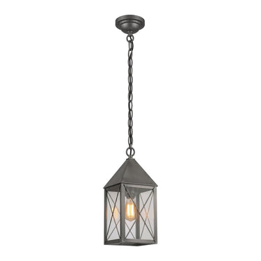 Ashford Pendant shown in the Gunmetal finish with a Clear shade - 9522-X-GM-CL 1