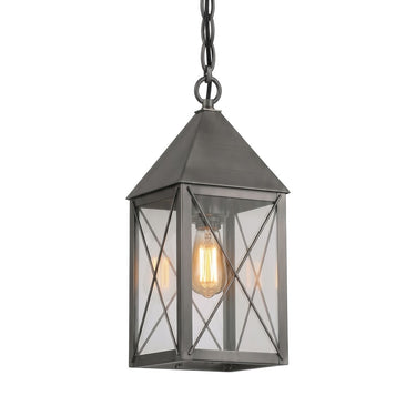 Ashford Pendant shown in the Gunmetal finish with a Clear shade - 9522-X-GM-CL