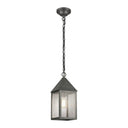 Ashford Pendant shown in the Gunmetal finish with a Seedy shade - 9522-GM-SDY 1