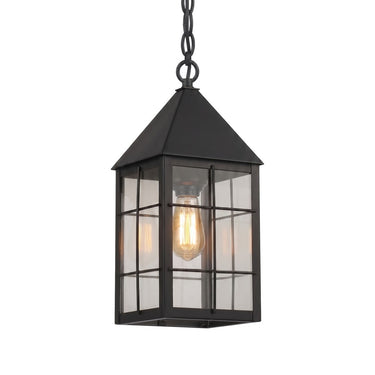 Ashford Pendant shown in the Matte Black finish with a Clear shade - 9522-H-BK-CL
