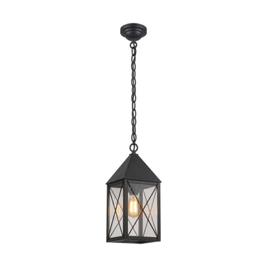 Ashford Pendant shown in the Matte Black finish with a Clear shade - 9522-X-BK-CL 1