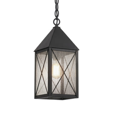 Ashford Pendant shown in the Matte Black finish with a Seedy shade - 9522-X-BK-SDY