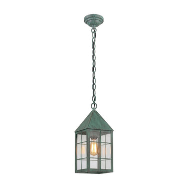 Ashford Pendant shown in the Verde Green finish with a Clear shade - 9522-H-VG-CL 1