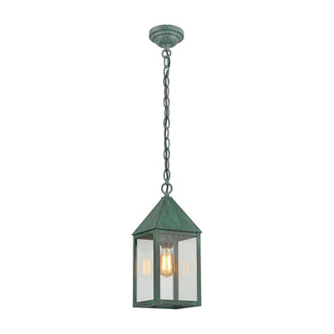 Ashford Pendant shown in the Verde Green finish with a Clear shade - 9522-VG-CL 1