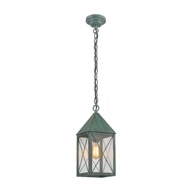 Ashford Pendant shown in the Verde Green finish with a Clear shade - 9522-X-VG-CL 1