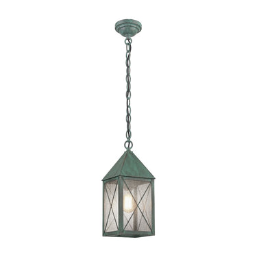 Ashford Pendant shown in the Verde Green finish with a Seedy shade - 9522-X-VG-SDY 1