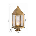 Ashford Post Lantern shown in the Antique Brass finish with a Clear shade - 9520-AB-CL-C 1