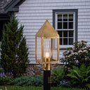 Ashford Post Lantern shown in the Antique Brass finish with a Clear shade - 9520-AB-CL-C 2