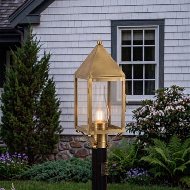 Ashford Post Lantern shown in the Antique Brass finish with a Clear shade - 9520-AB-CL-C 2