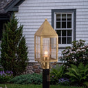 Ashford Post Lantern shown in the Antique Brass finish with a Clear shade - 9520-H-AB-CL-C 2