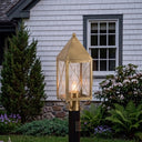 Ashford Post Lantern shown in the Antique Brass finish with a Clear shade - 9520-X-AB-CL-C 2