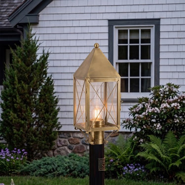 Ashford Post Lantern shown in the Antique Brass finish with a Clear shade - 9520-X-AB-CL-C 2