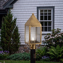 Ashford Post Lantern shown in the Antique Brass finish with a Seedy shade - 9520-AB-SDY-C 2