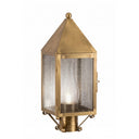 Ashford Post Lantern shown in the Antique Brass finish with a Seedy shade - 9520-AB-SDY-C