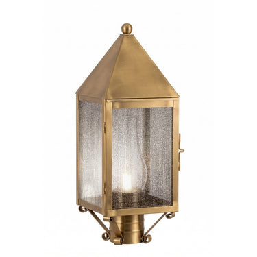 Ashford Post Lantern shown in the Antique Brass finish with a Seedy shade - 9520-AB-SDY-C