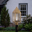 Ashford Post Lantern shown in the Antique Brass finish with a Seedy shade - 9520-H-AB-SDY-C 2