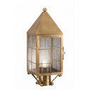Ashford Post Lantern shown in the Antique Brass finish with a Seedy shade - 9520-H-AB-SDY-C