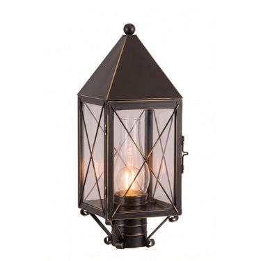 Ashford Post Lantern shown in the Bronze finish with a Clear shade - 9520-X-BZ-CL-C