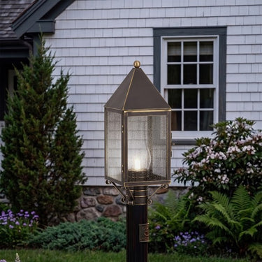 Ashford Post Lantern shown in the Bronze finish with a Seedy shade - 9520-BZ-SDY-C 2