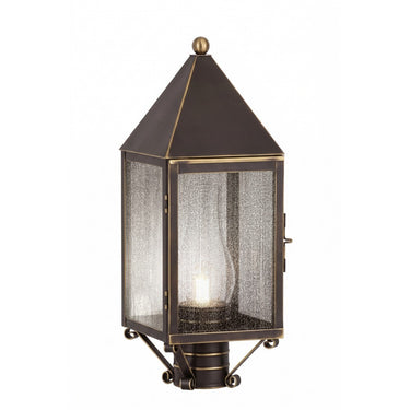 Ashford Post Lantern shown in the Bronze finish with a Seedy shade - 9520-BZ-SDY-C