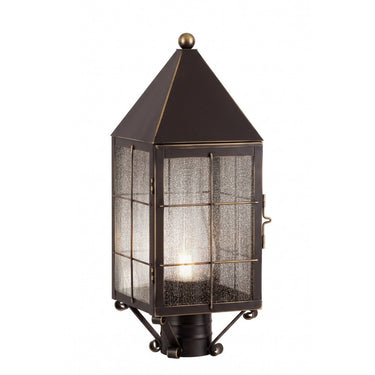 Ashford Post Lantern shown in the Bronze finish with a Seedy shade - 9520-H-BZ-SDY-C