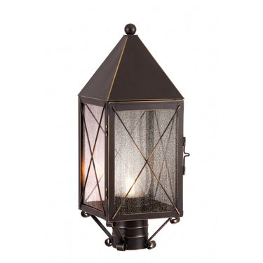 Ashford Post Lantern shown in the Bronze finish with a Seedy shade - 9520-X-BZ-SDY-C