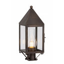 Ashford Post Lantern shown in the Dark Brass finish with a Clear shade - 9520-DB-CL-C