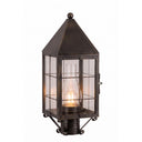 Ashford Post Lantern shown in the Dark Brass finish with a Clear shade - 9520-H-DB-CL-C
