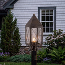 Ashford Post Lantern shown in the Dark Brass finish with a Clear shade - 9520-X-DB-CL-C 2