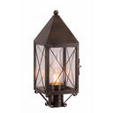 Ashford Post Lantern shown in the Dark Brass finish with a Clear shade - 9520-X-DB-CL-C