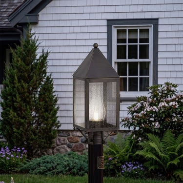 Ashford Post Lantern shown in the Dark Brass finish with a Seedy shade - 9520-DB-SDY-C 2