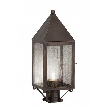 Ashford Post Lantern shown in the Dark Brass finish with a Seedy shade - 9520-DB-SDY-C