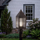 Ashford Post Lantern shown in the Dark Brass finish with a Seedy shade - 9520-H-DB-SDY-C 2