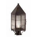 Ashford Post Lantern shown in the Dark Brass finish with a Seedy shade - 9520-H-DB-SDY-C