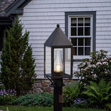 Ashford Post Lantern shown in the Gunmetal finish with a Clear shade - 9520-GM-CL-C 2