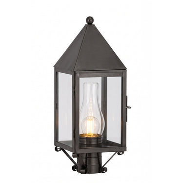 Ashford Post Lantern shown in the Gunmetal finish with a Clear shade - 9520-GM-CL-C