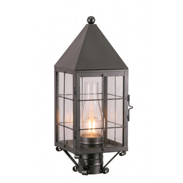 Ashford Post Lantern shown in the Gunmetal finish with a Clear shade - 9520-H-GM-CL-C