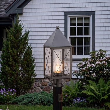 Ashford Post Lantern shown in the Gunmetal finish with a Clear shade - 9520-X-GM-CL-C 2