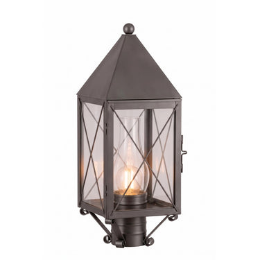 Ashford Post Lantern shown in the Gunmetal finish with a Clear shade - 9520-X-GM-CL-C