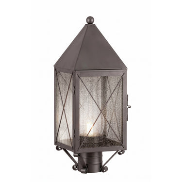 Ashford Post Lantern shown in the Gunmetal finish with a Seedy shade - 9520-X-GM-SDY-C